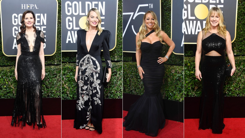 Illustration for article titled Every Look From the Golden Globes Red Carpet, Brought to You by Sexual Harassment and the Color Black